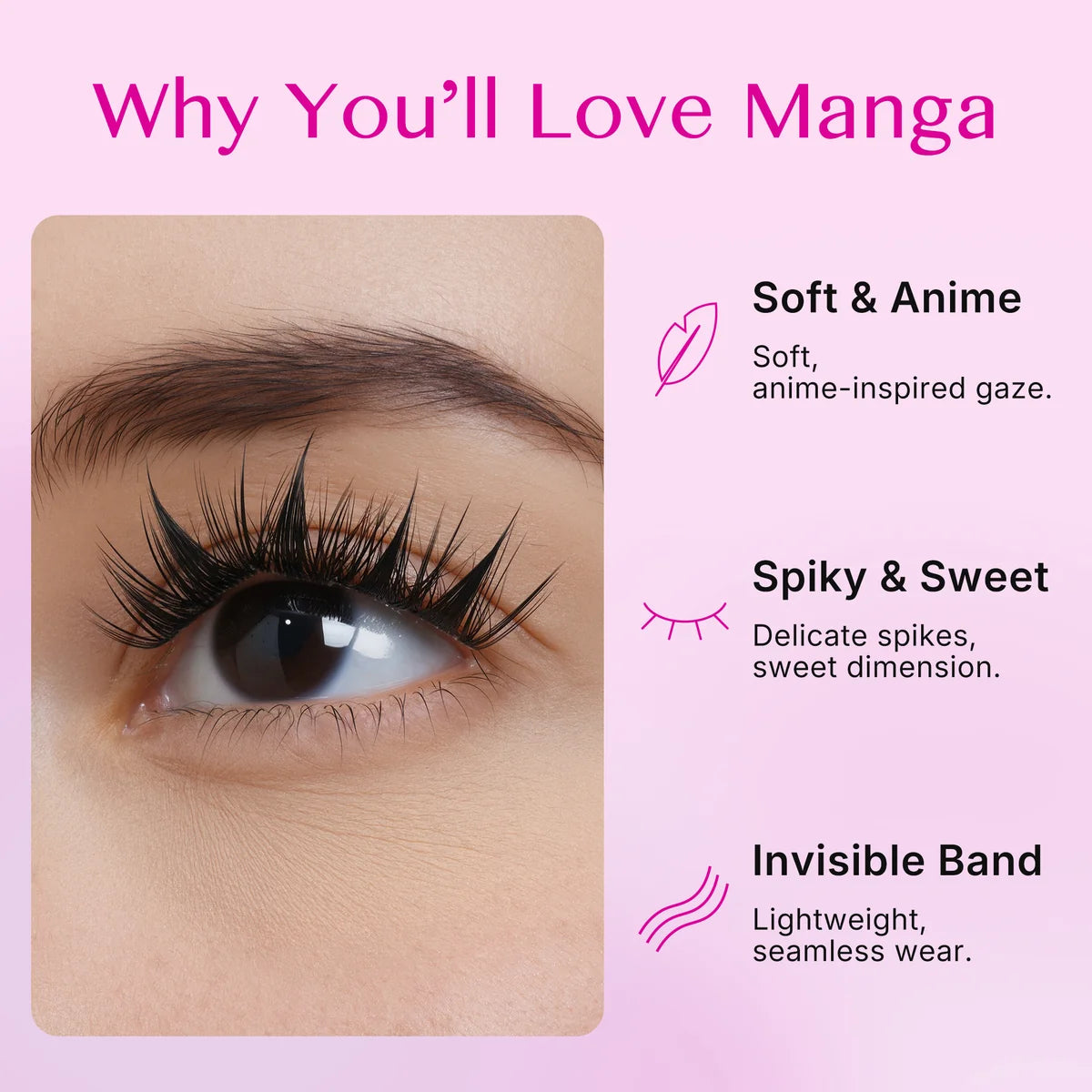 Anime Manga ✨Glue-Free False Eyelashes | Easy to Apply