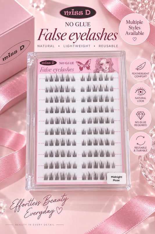Midnight Muse ✨Glue-Free False Eyelashes | Easy to Apply