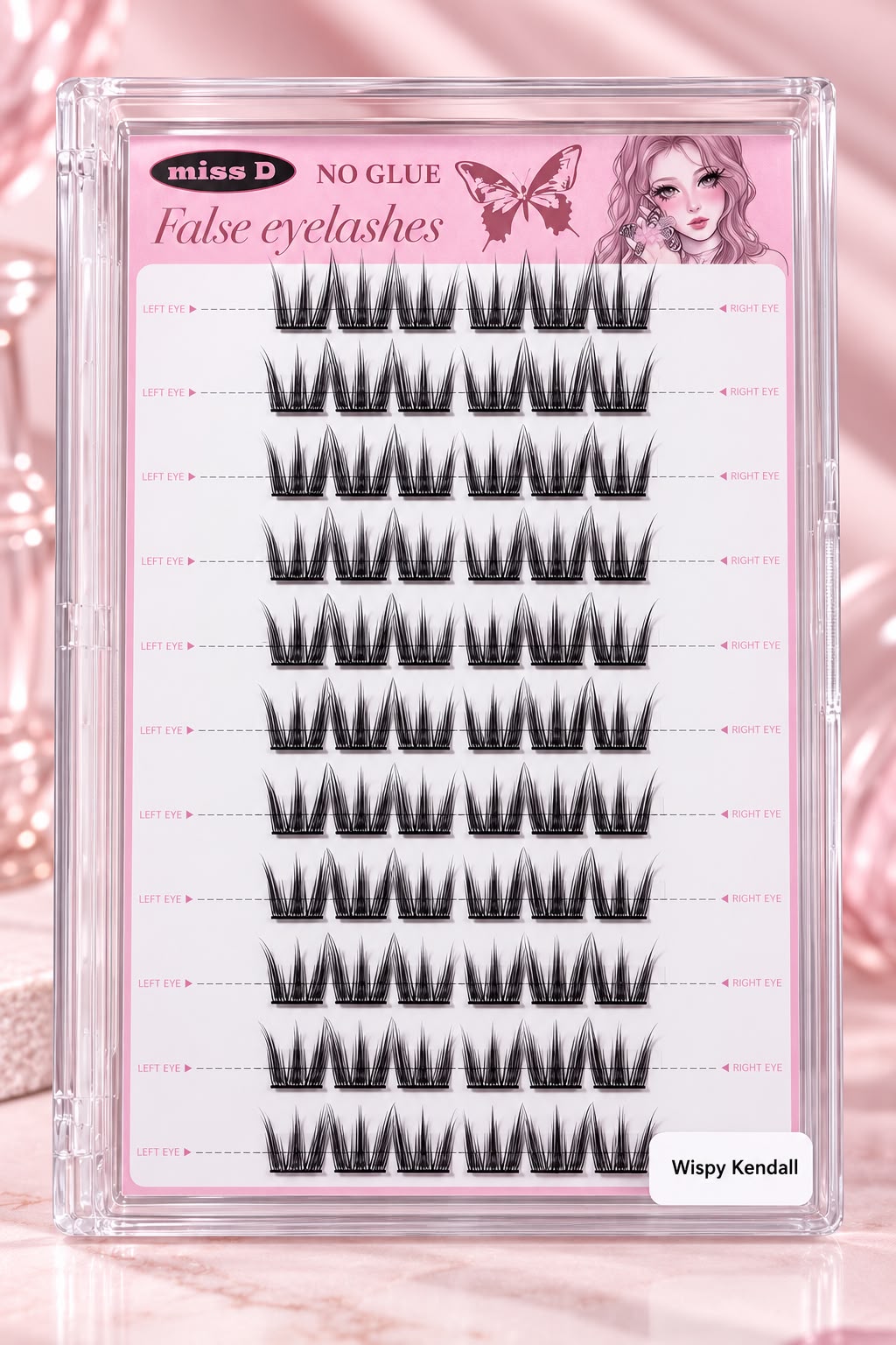 Wispy Kendall ✨Glue-Free False Eyelashes | Easy to Apply